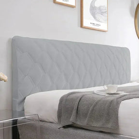 Housse pour tête de lit en velours douce et lisse avec poche intégré argent