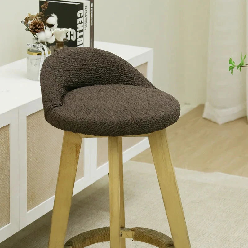 Housse pour tabouret haut de bar avec petit dossier