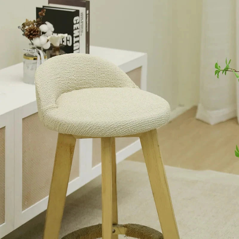 Housse pour tabouret haut de bar avec petit dossier