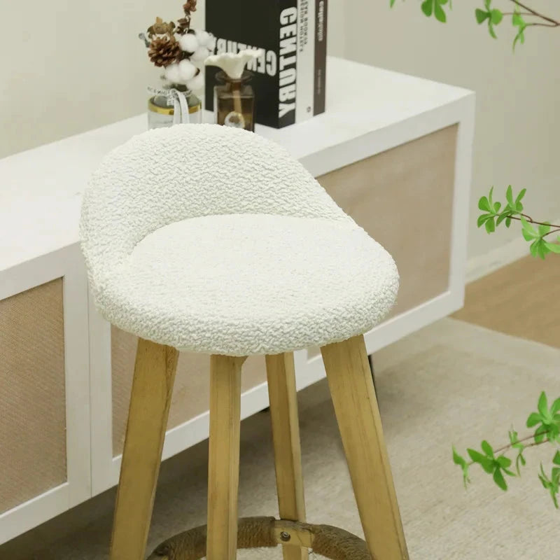 Housse pour tabouret haut de bar avec petit dossier