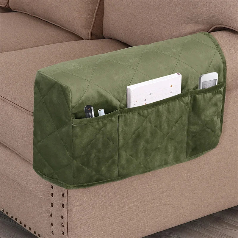 Housse protection accoudoirs fauteuil anti griffures velours vert