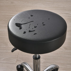 Housse pour tabouret rond 100% imperméable texture simili cuir