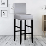 Housse pour tabouret de bar simili cuir imperméable argent