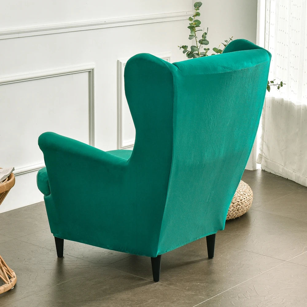 Housse fauteuil IKEA STRANDMON pur velours turquoise
