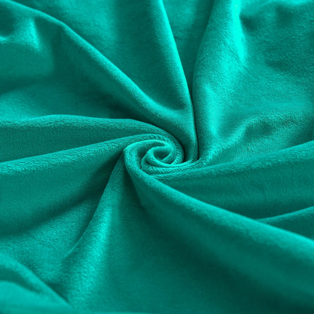 tissu pur velours turquoise