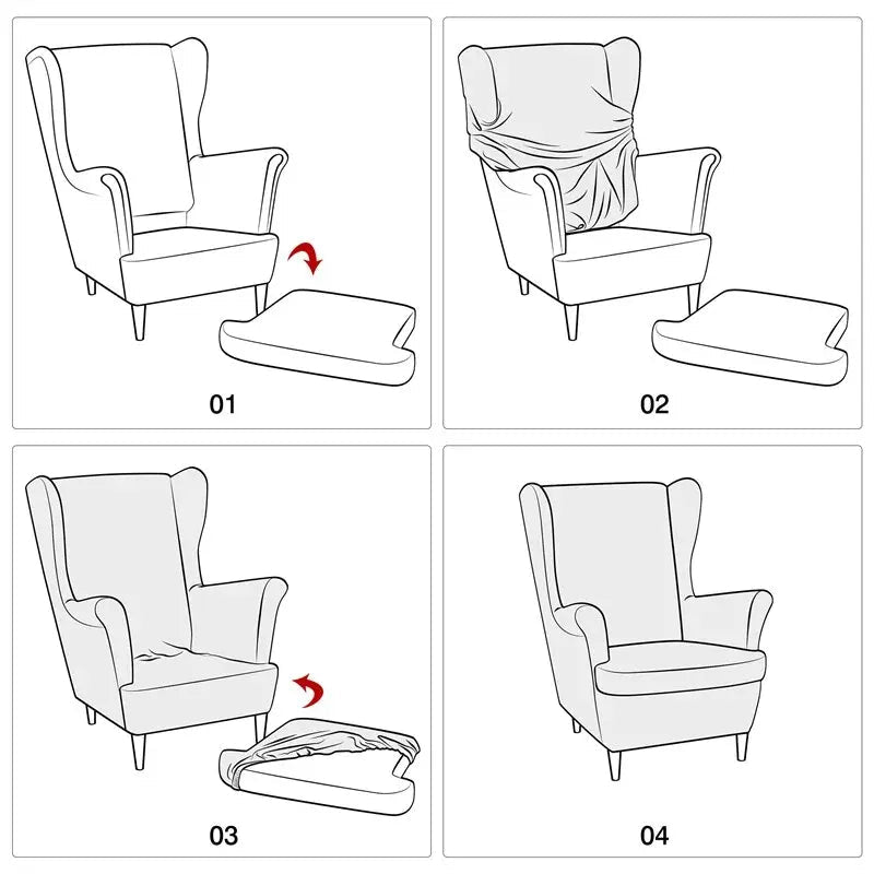 Housse fauteuil IKEA STRANDMON pur velours mode d'emploi