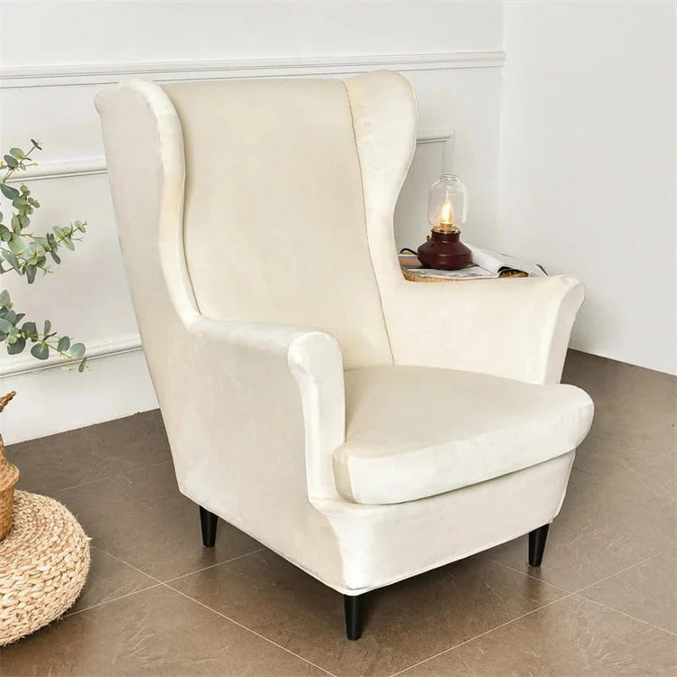 Housse fauteuil IKEA STRANDMON pur velours blanc