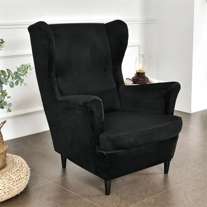 Housse fauteuil IKEA STRANDMON pur velours noir