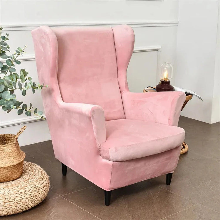 Housse fauteuil IKEA STRANDMON pur velours rose