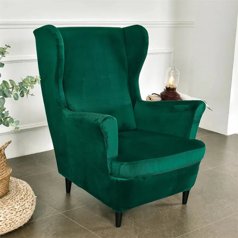 Housse fauteuil IKEA STRANDMON pur velours vert