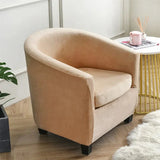 housse de fauteuil cabriolet pur velours taupe