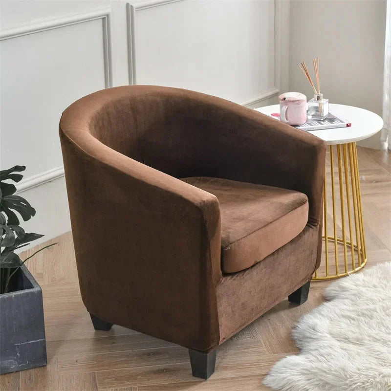 housse de fauteuil cabriolet pur velours chocolat