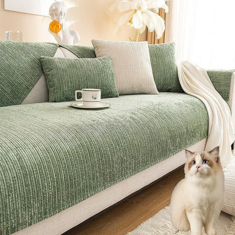 Housses de canapé antidérapantes anti griffes de chat vert matcha