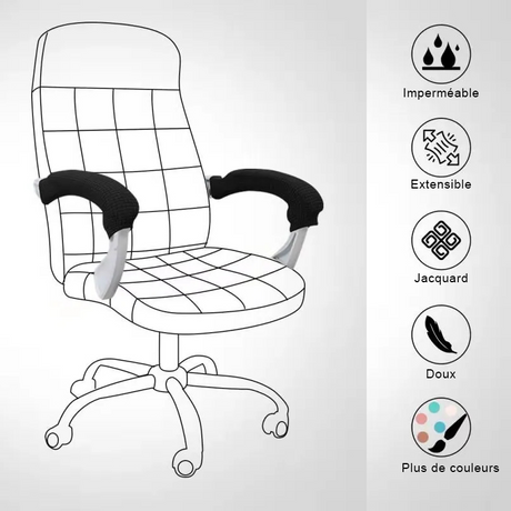 Housses extensibles pour accoudoirs de chaise de bureau