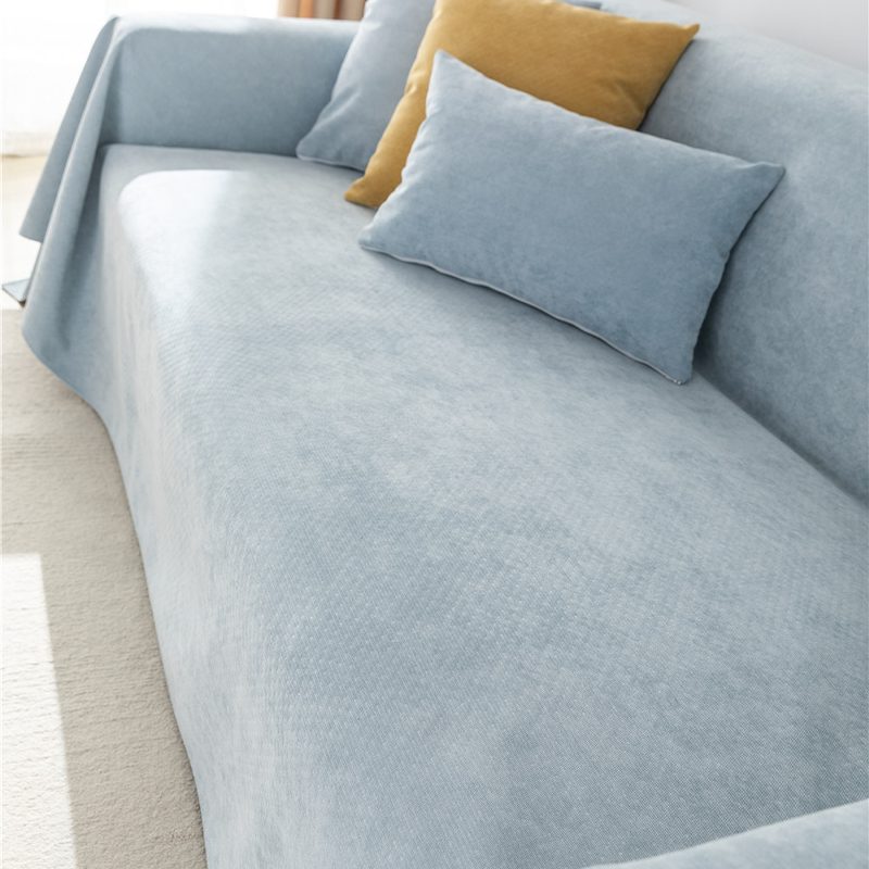 Jeté de canapé XXL imperméable, antidérapant anti griffes bleue ciel