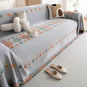 Plaid jeté de canapé grande taille bohème chenille renforcée gris