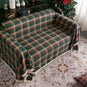 Plaid jeté de canapé ou fauteuil grande taille carreaux écossais