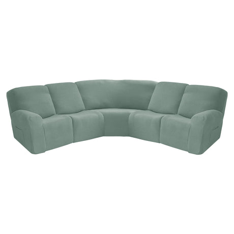 Housse canapé d'angle relax vert matcha