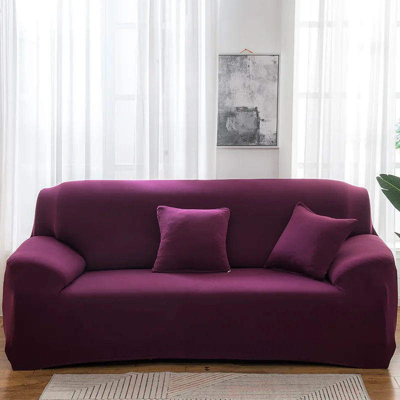 Housses de canapé extensibles couleurs unies
