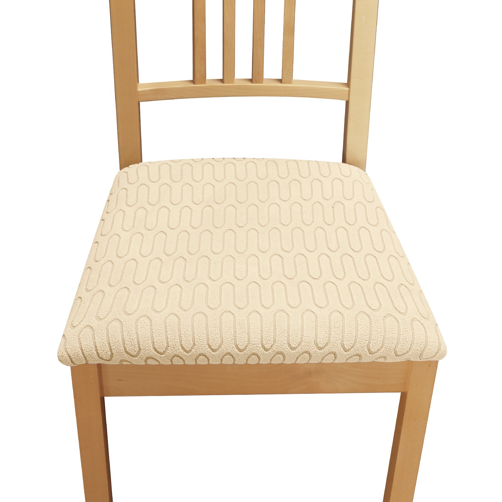 Housses pour assise de chaise jacquard beige