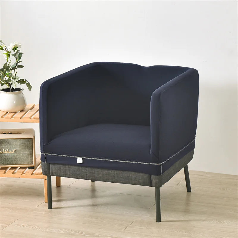 Housse pour fauteuil IKEA EKERÖ bleue marine extensible