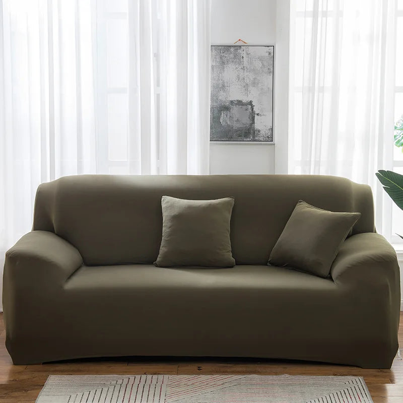 Housses de canapé extensibles couleurs unies