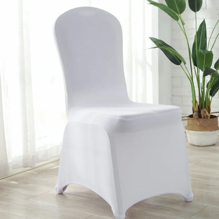 Housse de chaise mariage extensible lycra blanche