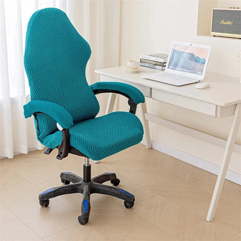 Housses de chaise de bureau turquoise