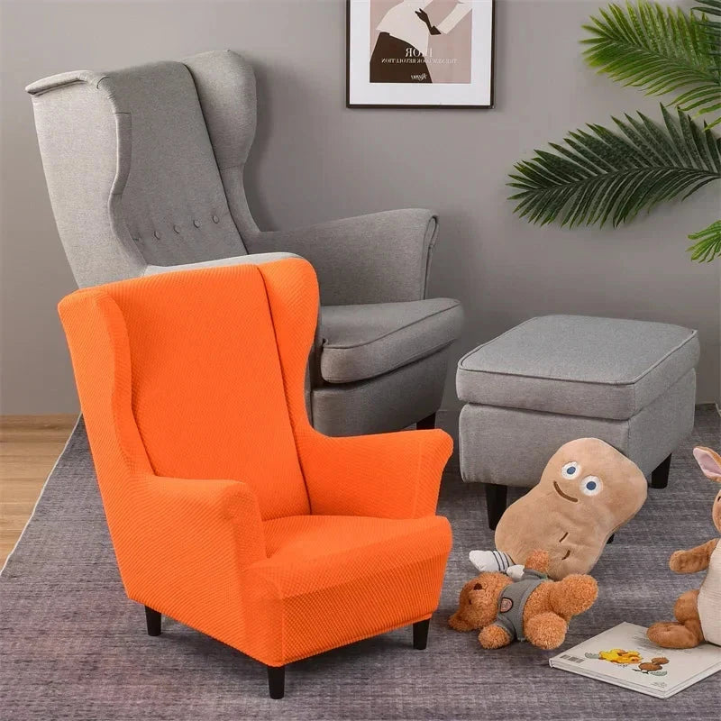 Housse pour fauteuil enfant IKEA STRANDMON jacquard orange