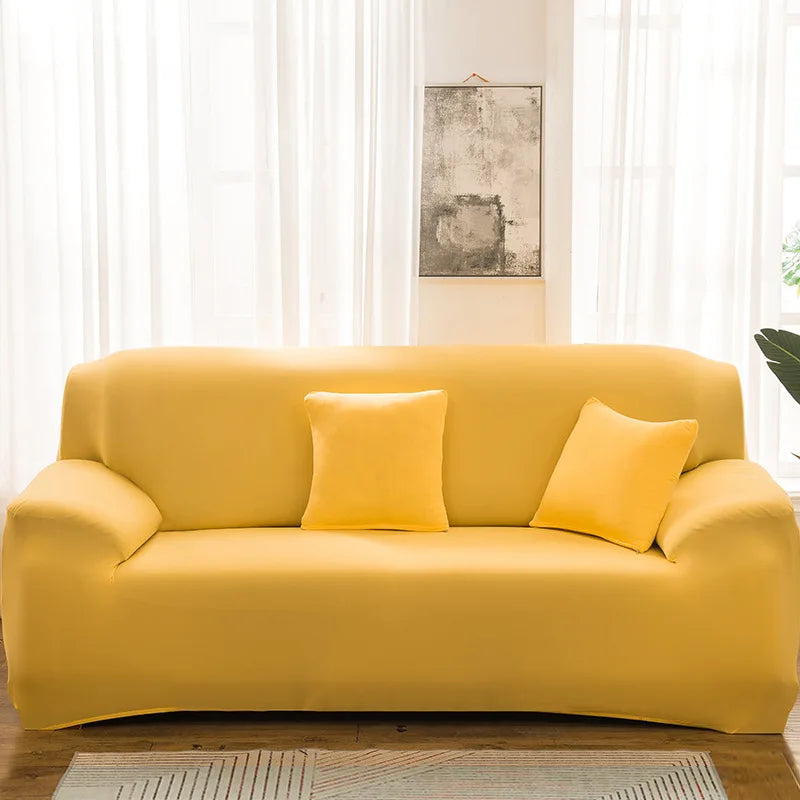 Housses de canapé extensibles couleurs unies