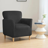 Housse pour fauteuil club pur velours noir