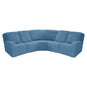 Housse canapé d'angle relax bleue