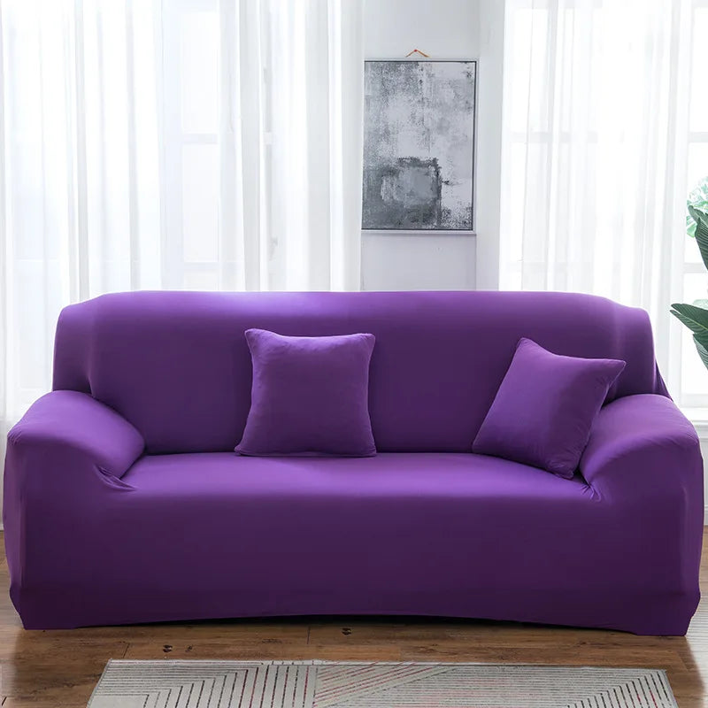 Housses de canapé extensibles couleurs unies