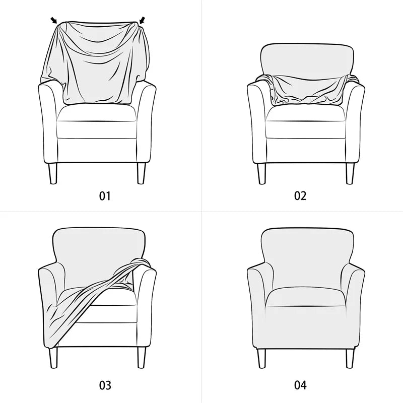 Guide des tailles housse fauteuil club