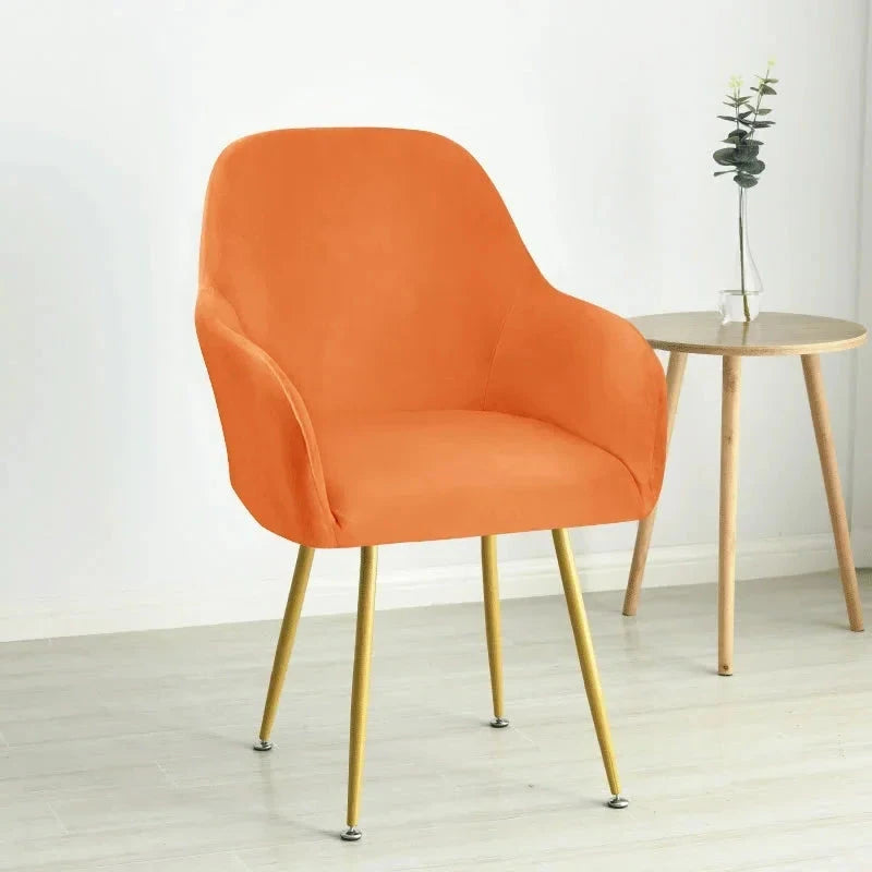Housse fauteuil maison du monde arnold velours orange