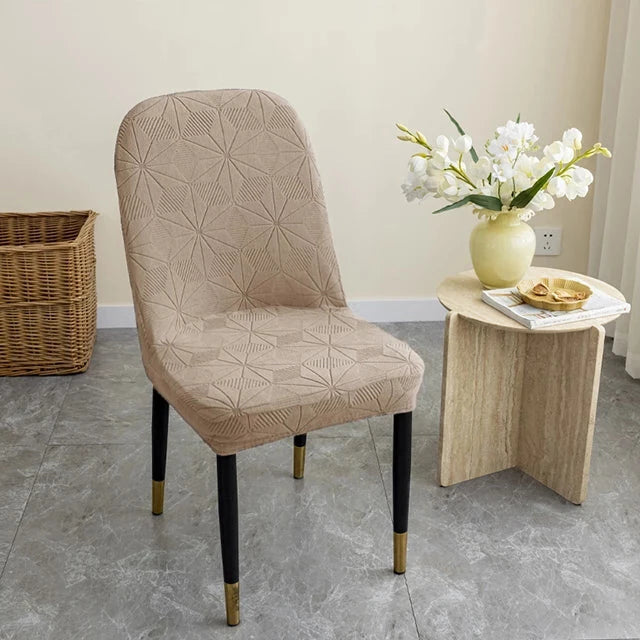 Housses de chaises incurvées extensibles taupe khaki