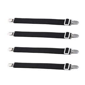 fixateurs universels pour housses de canapé - 4 sangles simples noir