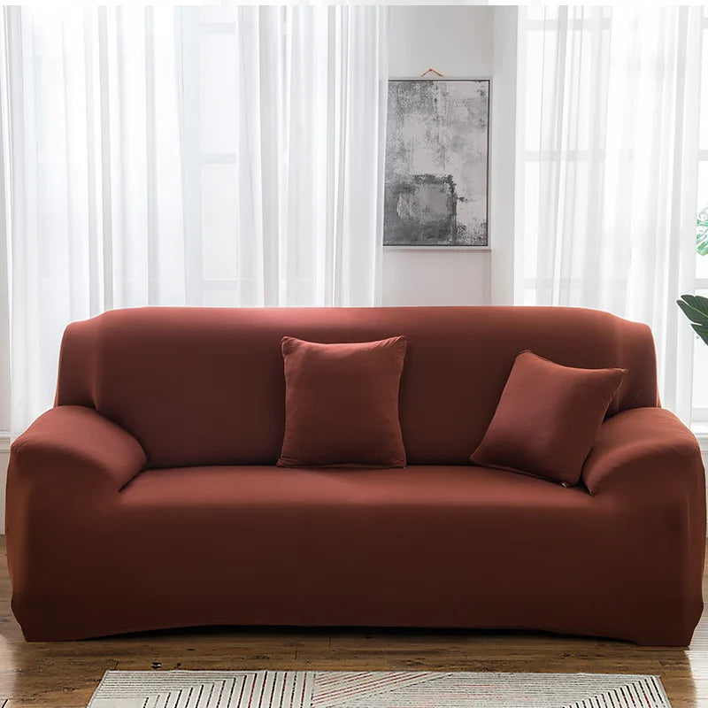 Housses de canapé extensibles couleurs unies