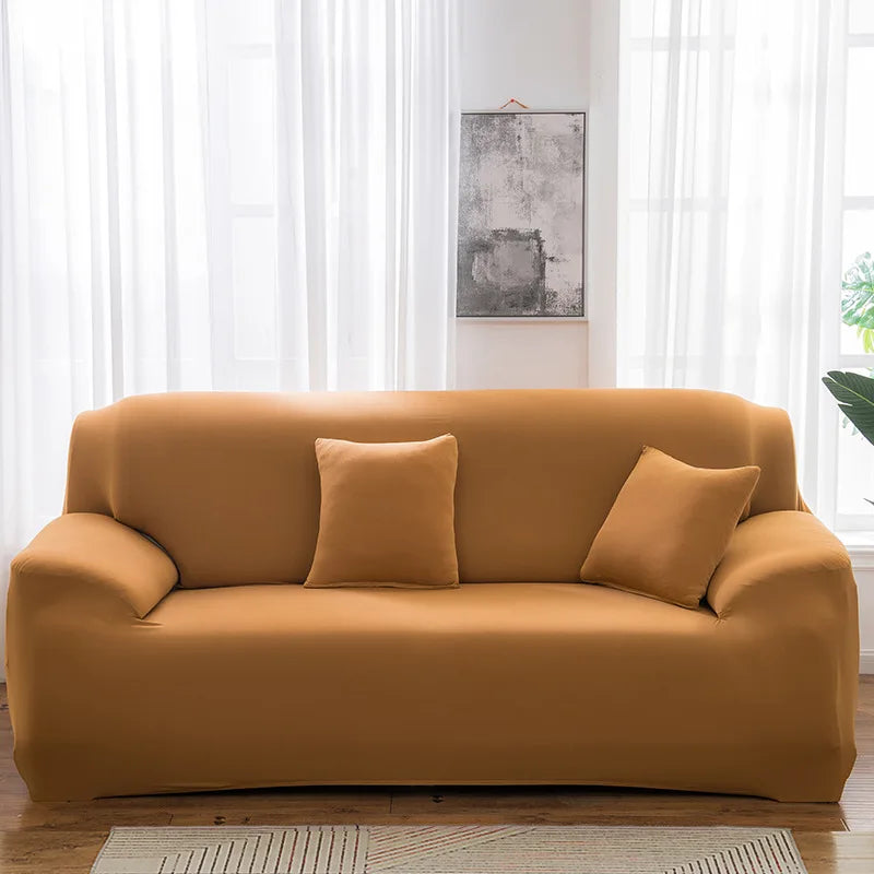 Housses de canapé extensibles couleurs unies