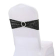 ruban à paillette élastique pour chaise de mariage noir