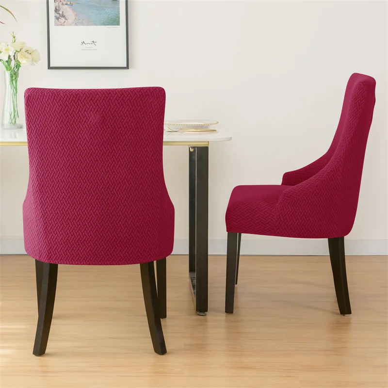 Housse pour chaise royale windsor vue de dos rose fushia