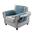 Protection fauteuil imperméable anti griffe bleue ciel
