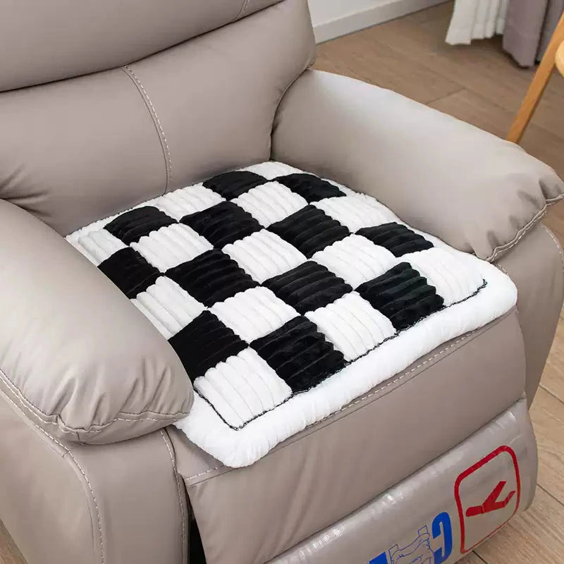 Tapis couvre fauteuil épais, matelassé et antidérapant - résistant aux griffures noir