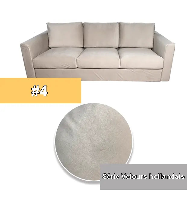 housse pour canapé IKEA VIMLE 3 places velours taupe