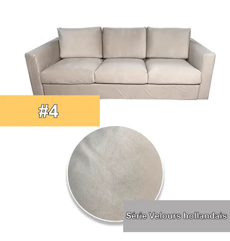 housse pour canapé IKEA VIMLE 3 places velours taupe