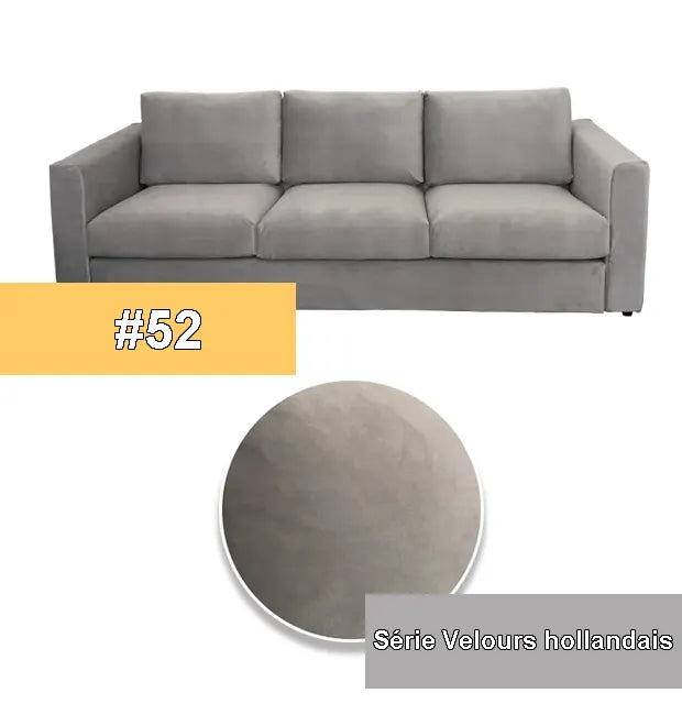housse pour canapé IKEA VIMLE 3 places velours gris