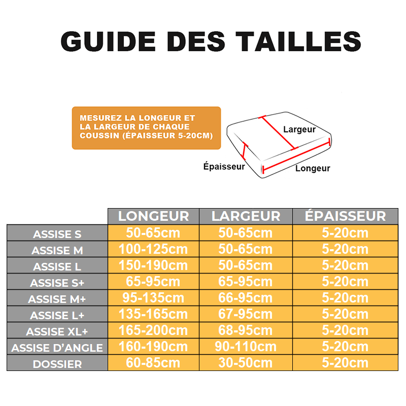 Guide des tailles