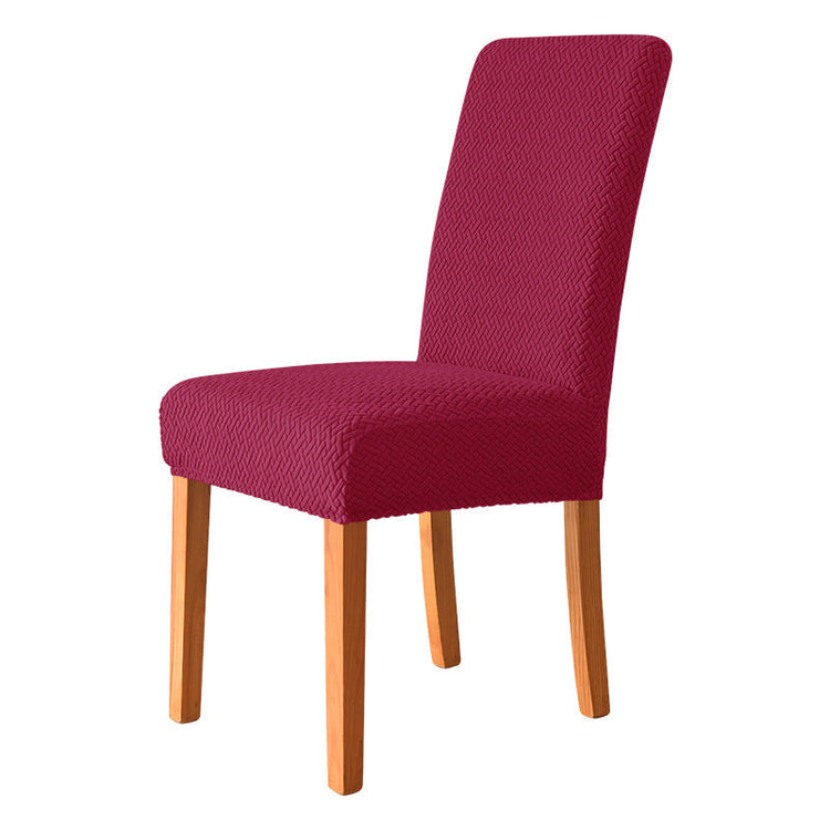 Housse de chaise extensibles damassée rose fushia
