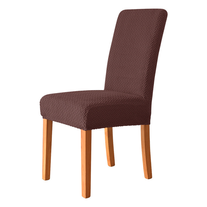 Housse de chaise extensibles damassée marron