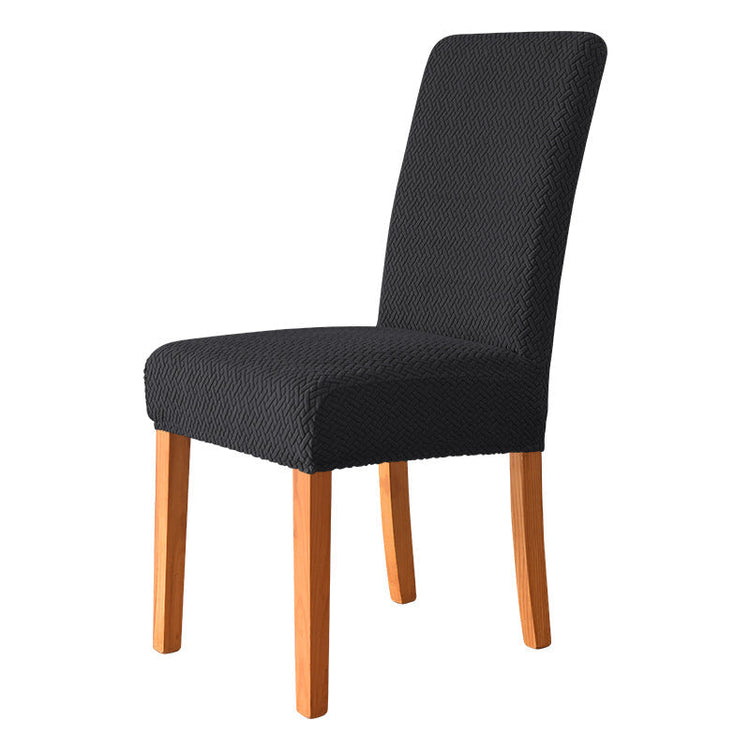 Housse de chaise extensibles damassée noir